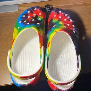 New never worn Crocs ~ Classic Tie Dye